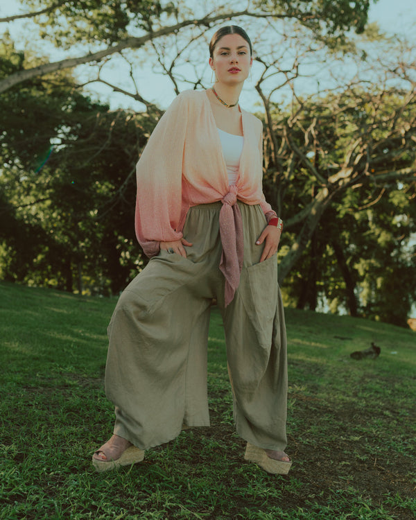 Pure Linen Pocket Pants